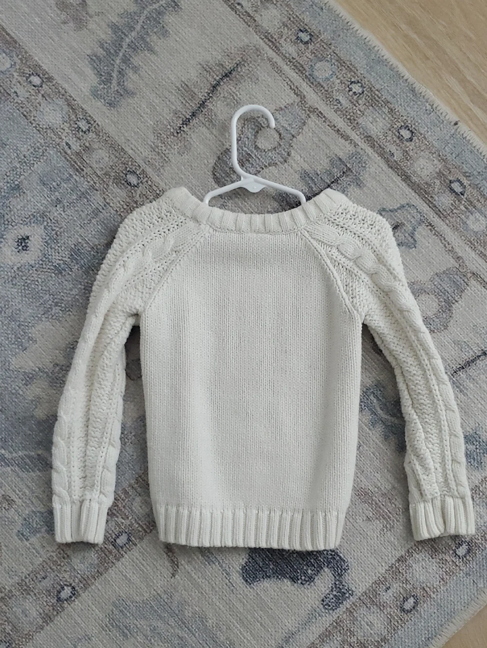 Carters Girls Cableknit Off White Classic Sweater Sz3T